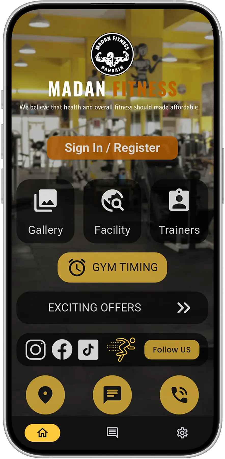 App showcase device