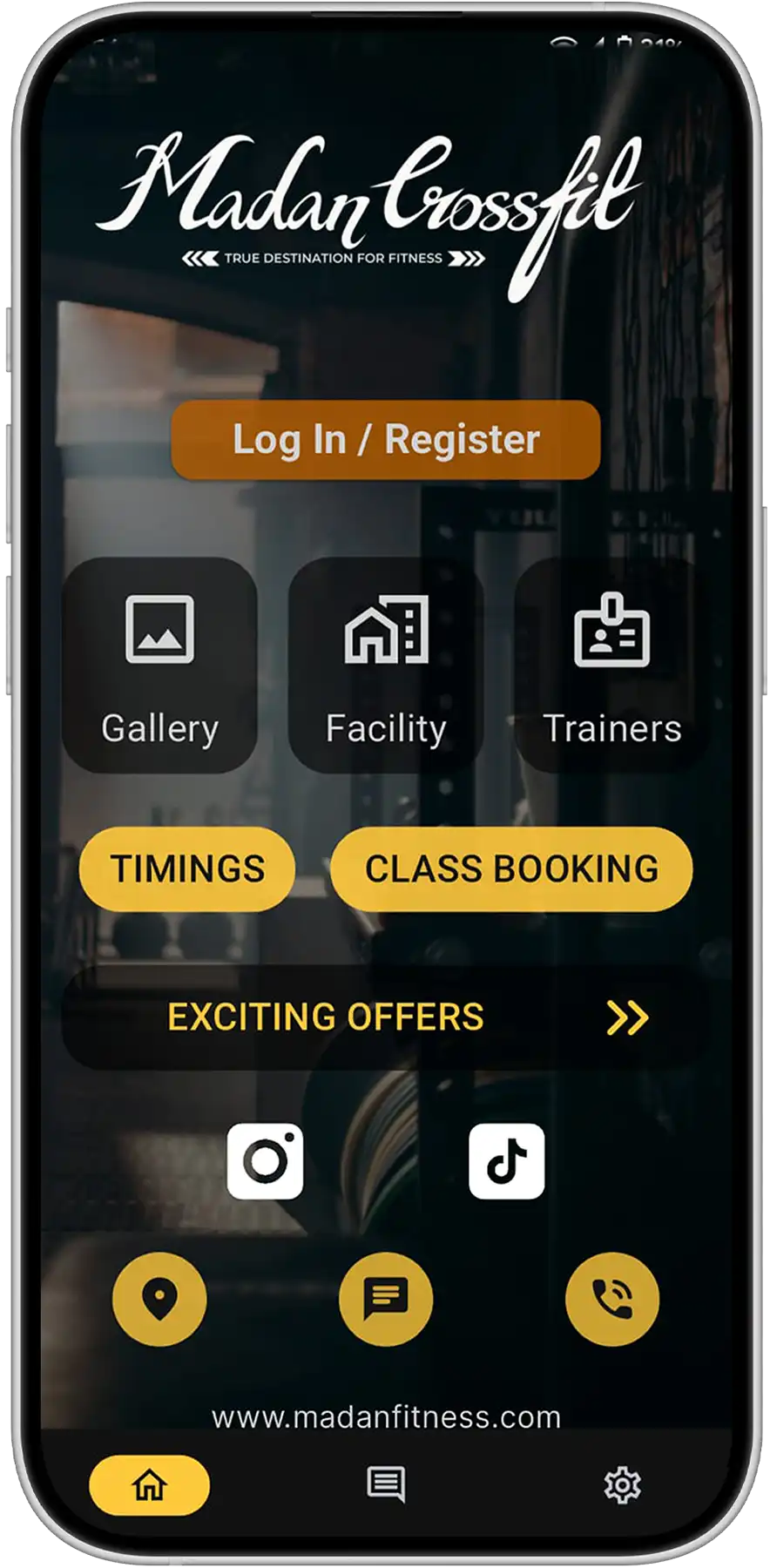 App showcase device