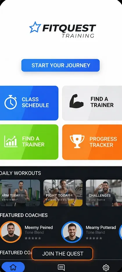 Member app designed for a training studio